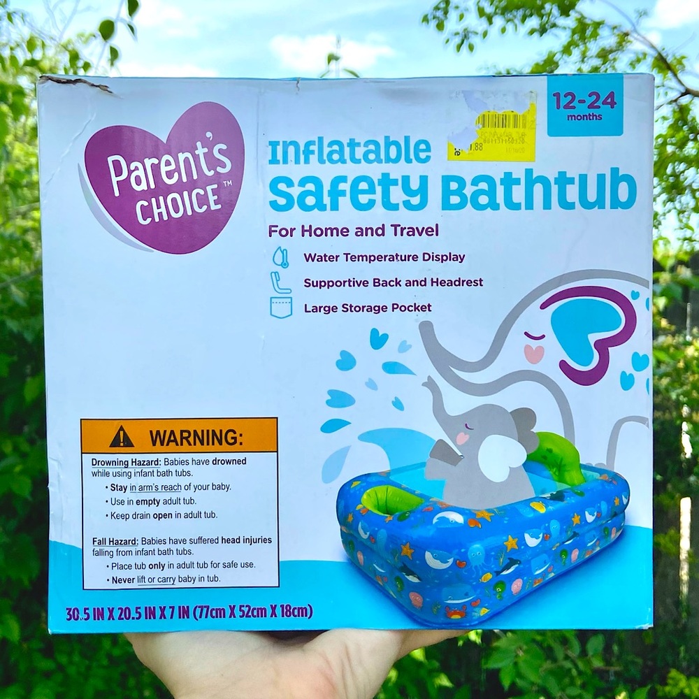 Parents Choice Inflatable Safety Bathtub-NWT